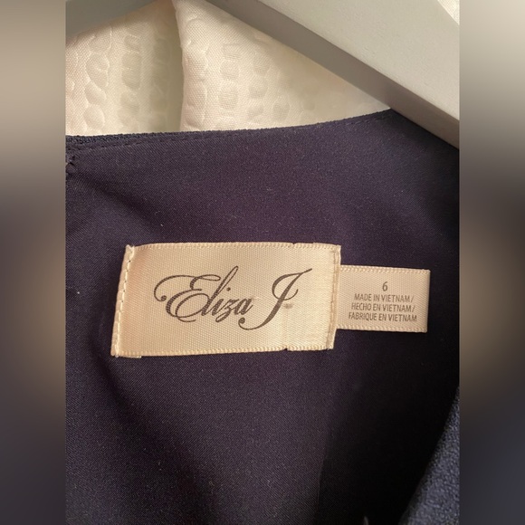 Eliza J Front Tie Sleeveless Jumpsuit Navy - Picture 9 of 10